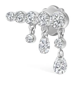 Brand new ✨ Maria Tash 11MM INVISIBLE SET DIAMOND CRE WHITE GOLD Earrings 👏