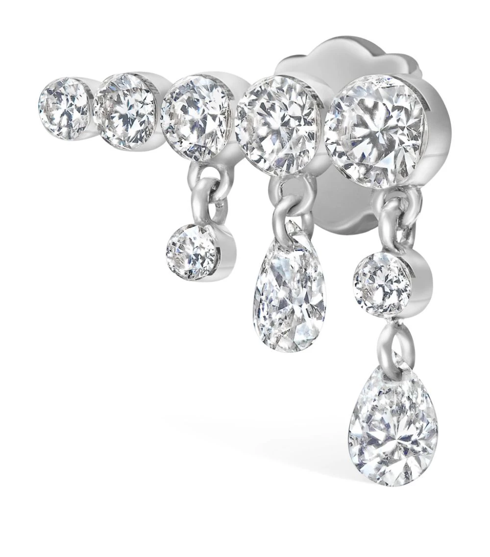 Brand new ✨ Maria Tash 11MM INVISIBLE SET DIAMOND CRE WHITE GOLD Earrings 👏