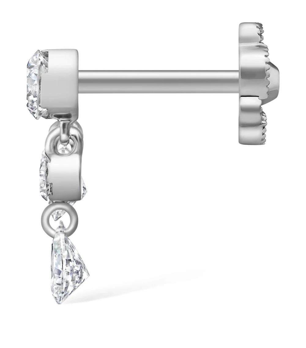 Brand new ✨ Maria Tash 11MM INVISIBLE SET DIAMOND CRE WHITE GOLD Earrings 👏 – Image 3