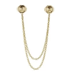 Deals 👍 Maria Tash 2 CHAIN 2 EARRING BACK CONNECT YELLOW GOLD Earrings 🤩