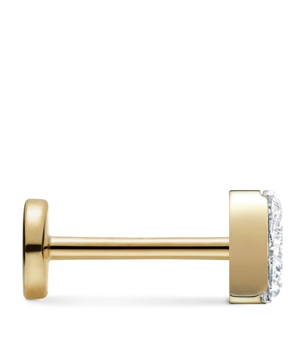 Best Pirce ✔️ Maria Tash 5MM INVISIBLE SET TRIANGLE DIA YELLOW GOLD Earrings 🎁 – Image 2