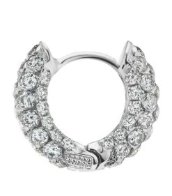 Brand new 🔔 Maria Tash 6.5MM 3 ROW INVISIBLE DIAMOND WHITE GOLD Earrings ✨