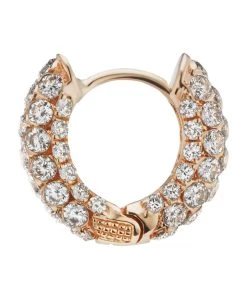 Hot Sale ✔️ Maria Tash 6.5MM 3 ROW INVISIBLE DIAMOND ROSE GOLD Earrings 🔥