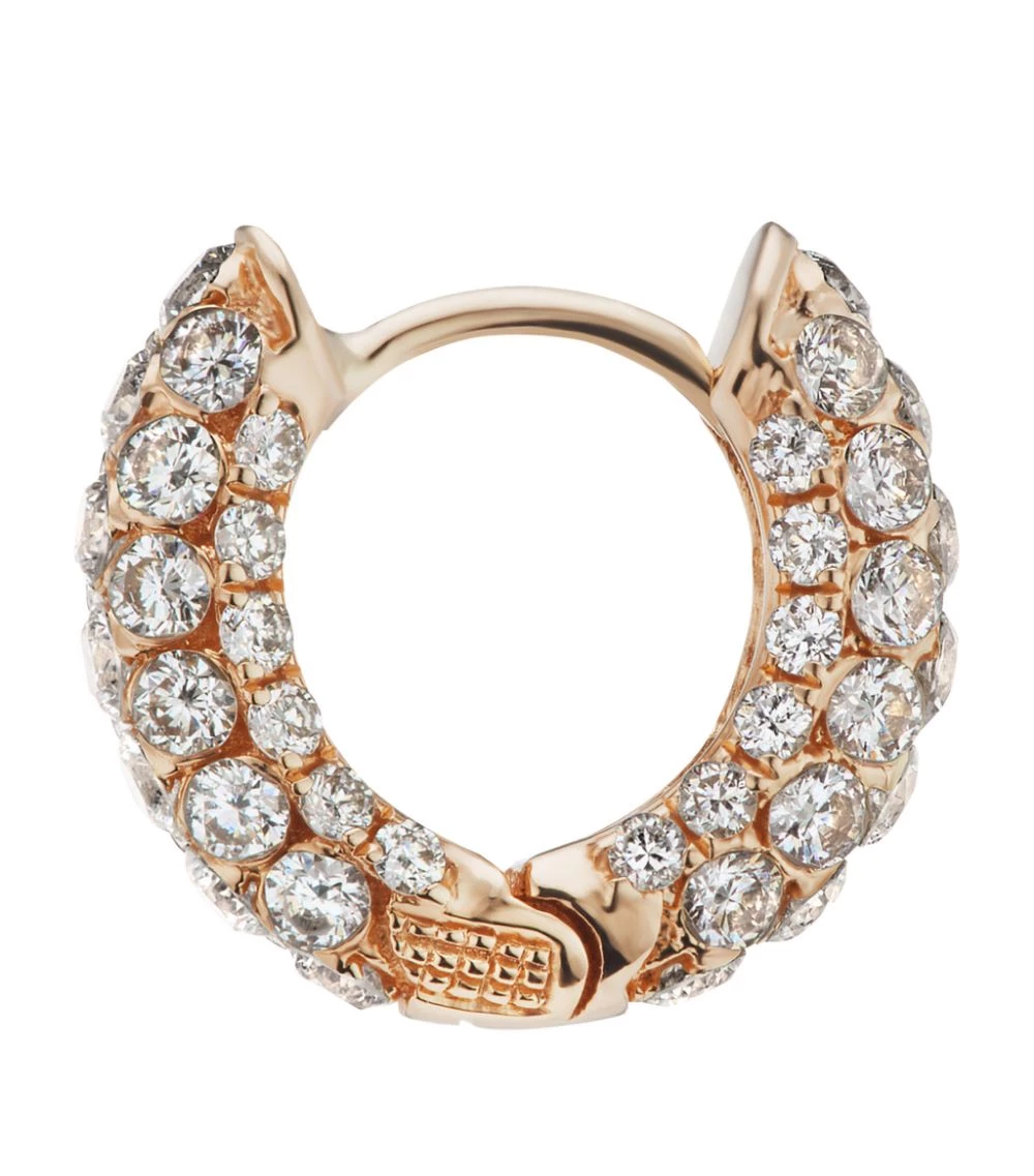 Hot Sale ✔️ Maria Tash 6.5MM 3 ROW INVISIBLE DIAMOND ROSE GOLD Earrings 🔥