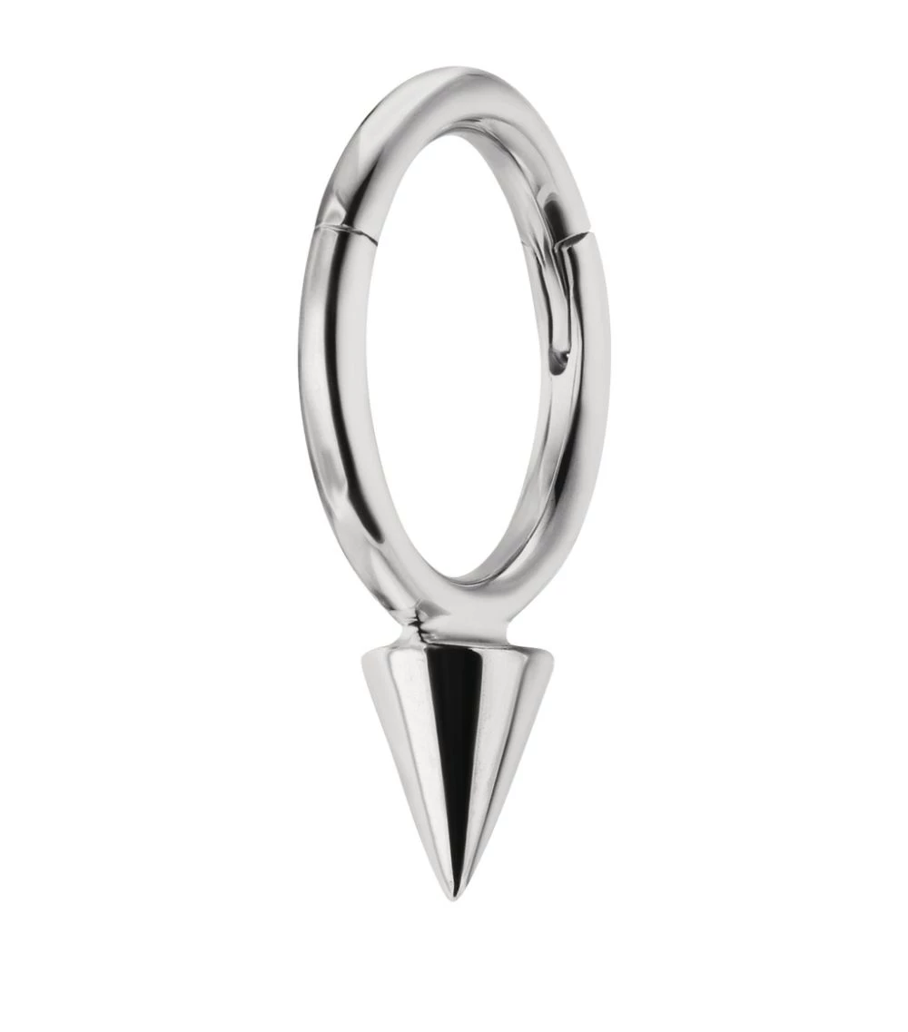 Best reviews of 🔥 Maria Tash 6.5MM SINGLE SPIKE RING WHITE WHITE GOLD Earrings ⌛ – Image 2