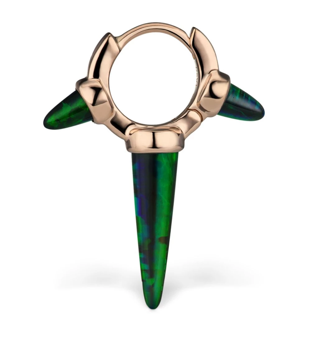 Coupon 👏 Maria Tash 6.5MM TRIPLE LONG BLACK OPAL S ROSE GOLD Earrings 🥰 – Image 3