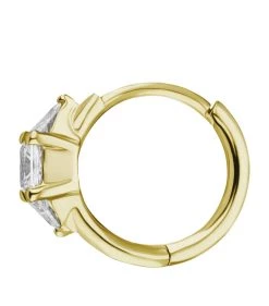 Discount 🎁 Maria Tash 8MM 3MM DIAMOND TRILLION RING YELLOW GOLD Earrings 😉