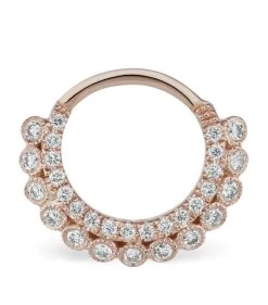 Brand new 👍 Maria Tash 8MM DOUBLE SIDED DIAMOND APSAR ROSE GOLD Earrings 🥰