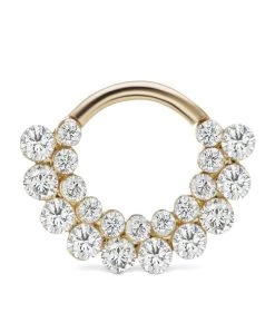 Budget 🔥 Maria Tash 8MM INVISIBLE DIAMOND APSARA C YELLOW GOLD Earrings 🔥