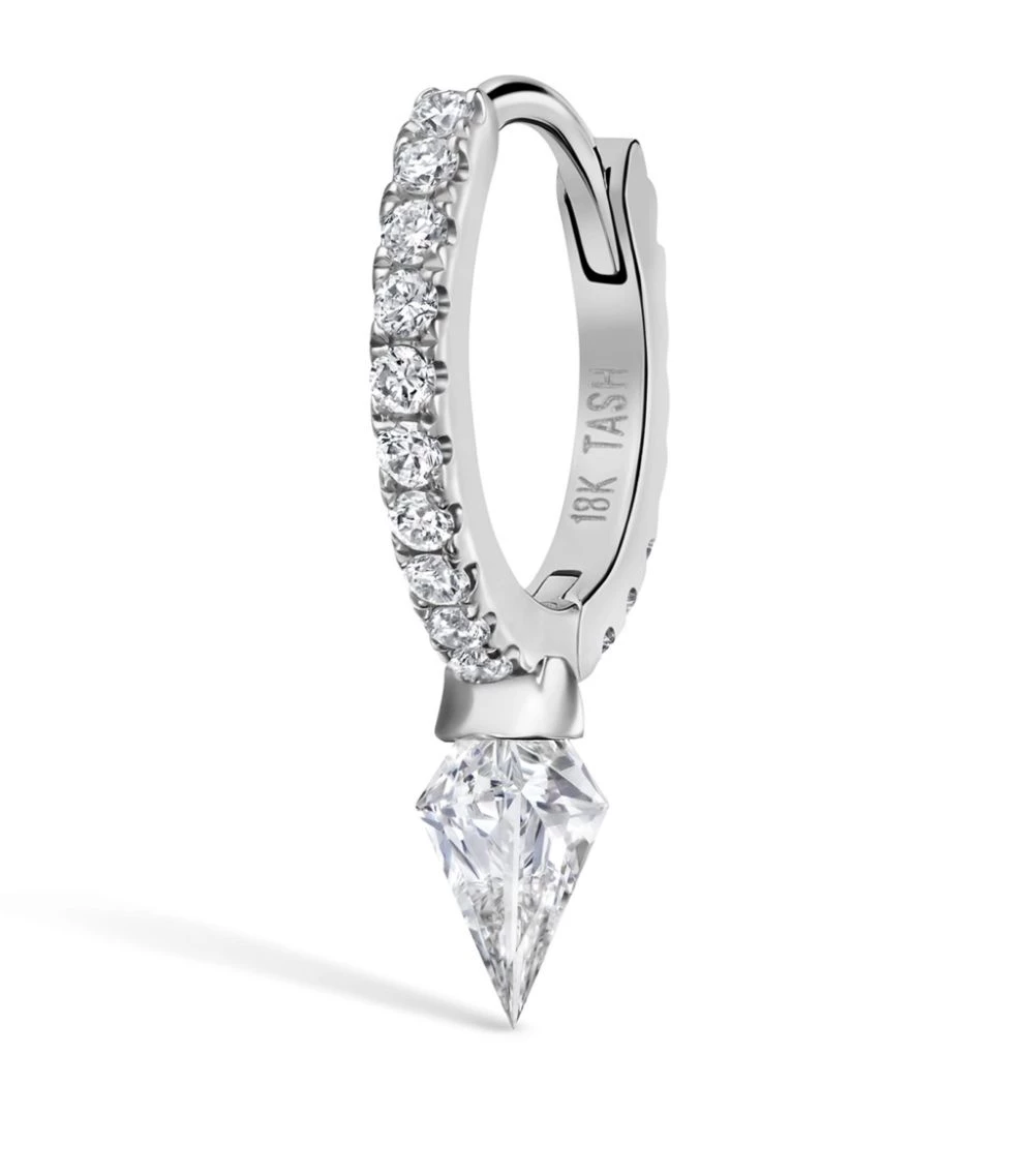 Top 10 ⭐ Maria Tash 8MM SILHOUETTE DIAMOND SHORT S WHITE GOLD Earrings ✔️