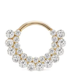 Coupon 💯 Maria Tash 9.5MM INVISIBLE DIAMOND APSARA YELLOW GOLD Earrings 😀