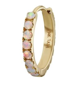 Cheap 😉 Maria Tash 9.5MM OPAL ETERNITY CLICKER YE YELLOW GOLD Earrings ⭐