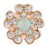 Hot Sale 🎁 Maria Tash Diamond and Opal Pansy Threaded Single Stud Earring (5.5mm) ROSE GOLD Earrings ⌛