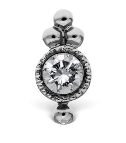 Brand new 🤩 Maria Tash Diamond Center Quintet Threaded Single Stud Earring WHITE GOLD Earrings 👍