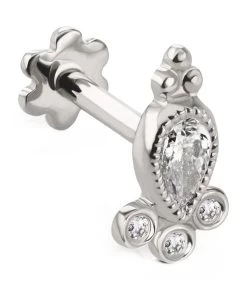 Top 10 🌟 Maria Tash Diamond Delia Threaded Single Stud Earring WHITE GOLD Earrings 👏