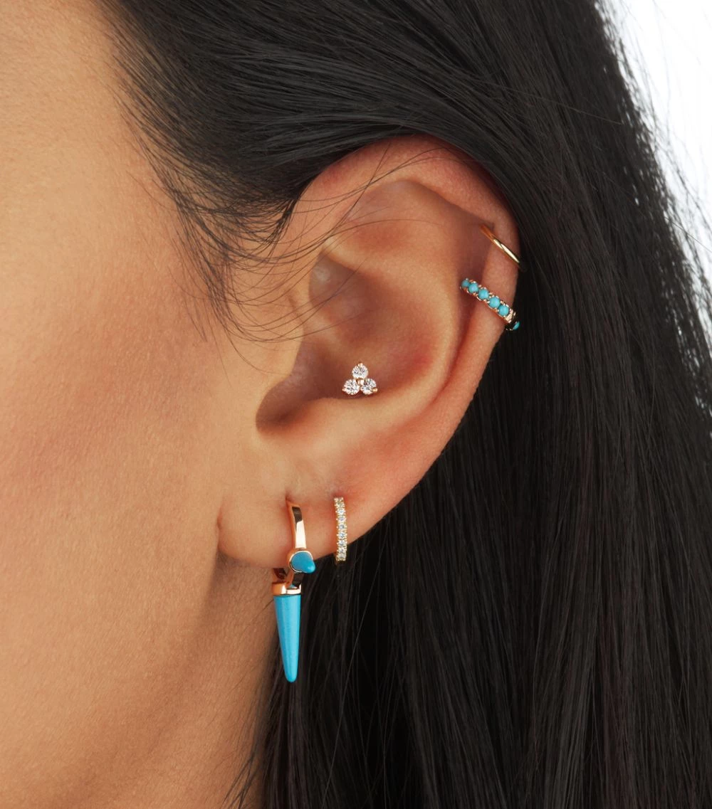 Brand new 💯 Maria Tash Diamond Eternity Single Hoop Earring (6.5mm) WHITE GOLD Earrings 👏 – Image 2