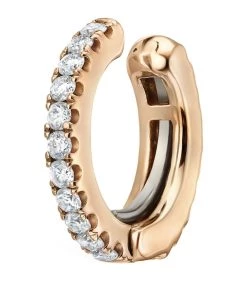 Budget ❤️ Maria Tash Diamond Eternity Tash Ear Cuff (6.5mm) ROSE GOLD Earrings ✔️