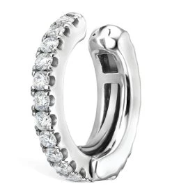 Best deal 🛒 Maria Tash Diamond Eternity Tash Ear Cuff (6.5mm) WHITE GOLD Earrings ✔️