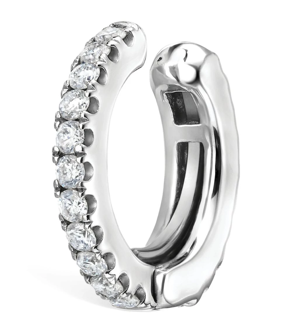 Best deal 🛒 Maria Tash Diamond Eternity Tash Ear Cuff (6.5mm) WHITE GOLD Earrings ✔️