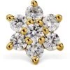 Cheapest ❤️ Maria Tash Diamond Flower Threaded Single Stud Earring (5.5mm) YELLOW GOLD Earrings 🛒