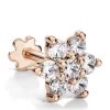 Coupon 😍 Maria Tash Diamond Flower Threaded Single Stud Earring (7mm) ROSE GOLD Earrings 😍