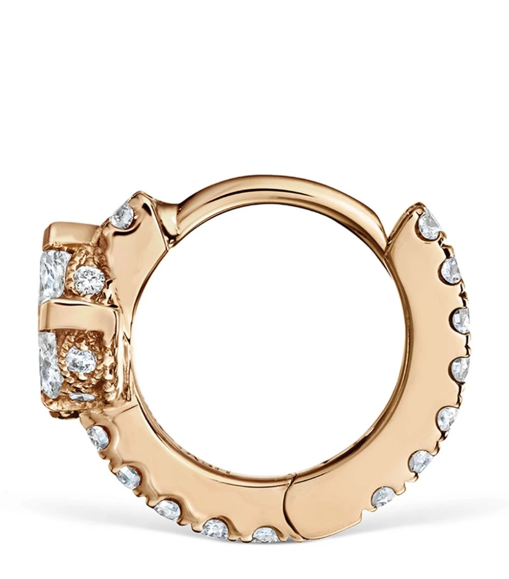 Wholesale ⭐ Maria Tash Diamond Lotus Eternity Single Hoop Earring (6.5mm) ROSE GOLD Earrings 🔔 – Image 3