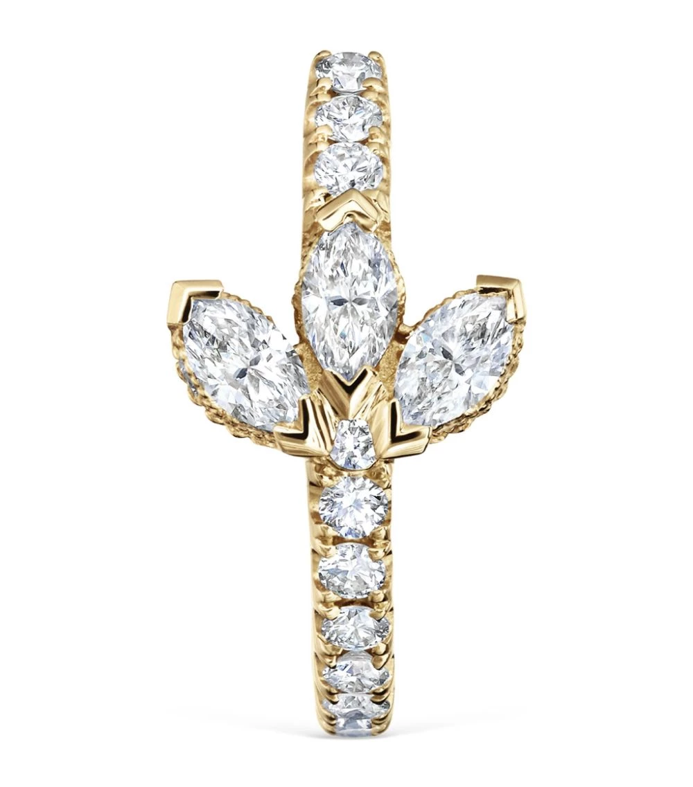 Outlet 🤩 Maria Tash Diamond Lotus Eternity Single Hoop Earring (9.5mm) YELLOW GOLD Earrings 🔔 – Image 2