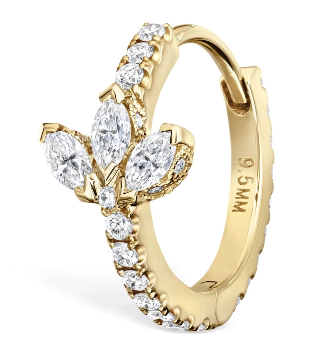 Outlet 🤩 Maria Tash Diamond Lotus Eternity Single Hoop Earring (9.5mm) YELLOW GOLD Earrings 🔔