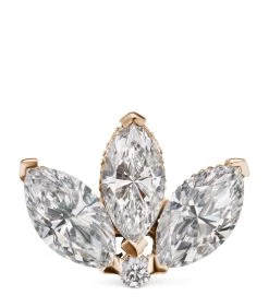 Best Pirce 💯 Maria Tash Diamond Lotus Single Stud Earring (6mm) ROSE GOLD Earrings ❤️