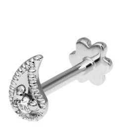 Flash Sale 🎁 Maria Tash Diamond Paisley Right Threaded Stud Earring WHITE GOLD Earrings 😉