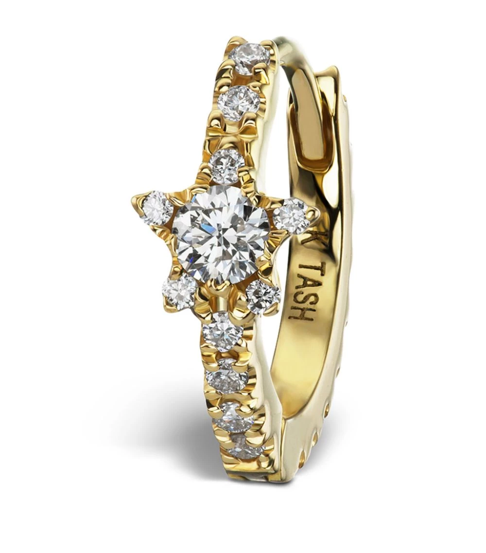 Outlet 🥰 Maria Tash Diamond Star Eternity Single Hoop Earring (8mm) YELLOW GOLD Earrings 🥰