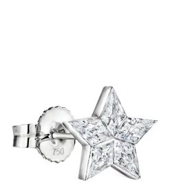 Cheap 🎉 Maria Tash Diamond Star Single Stud Earring (9mm) WHITE GOLD Earrings ⭐