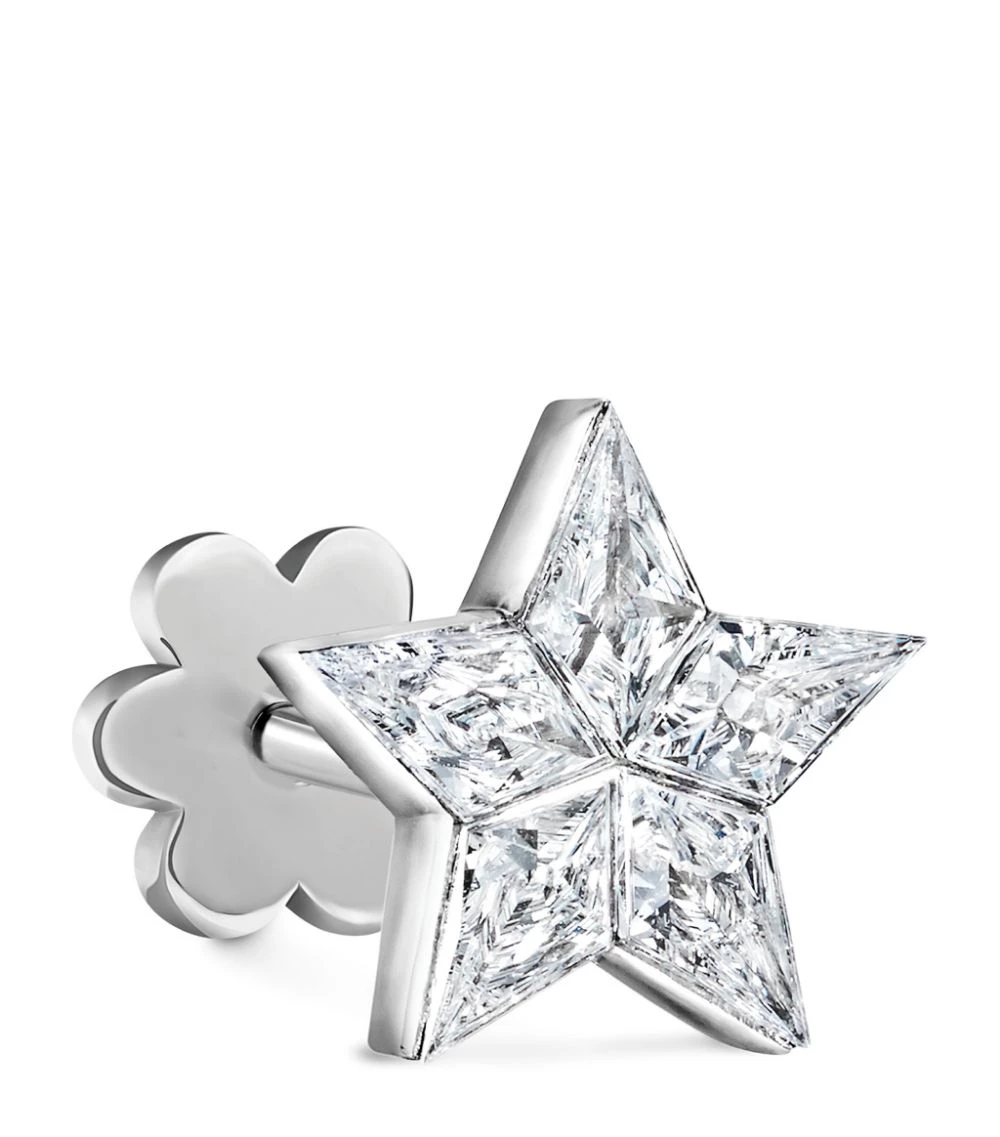 Best reviews of 😀 Maria Tash Diamond Star Threaded Single Stud Earring (9mm) WHITE GOLD Earrings ✔️ – Image 2