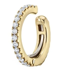 Best Sale 🧨 Maria Tash Holiday Diamond Eternity Tash Cuff (8mm) YELLOW GOLD Earrings 🧨