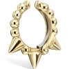 Best Sale 🔥 Maria Tash Holiday Granulated Triple Short Spike Tash Cuff (8mm) YELLOW GOLD Earrings 😍