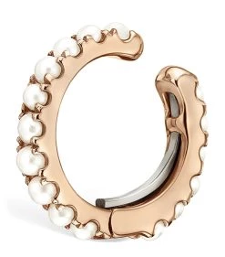 Promo 🤩 Maria Tash Holiday Pearl Eternity Tash Cuff (8mm) ROSE GOLD Earrings 😀