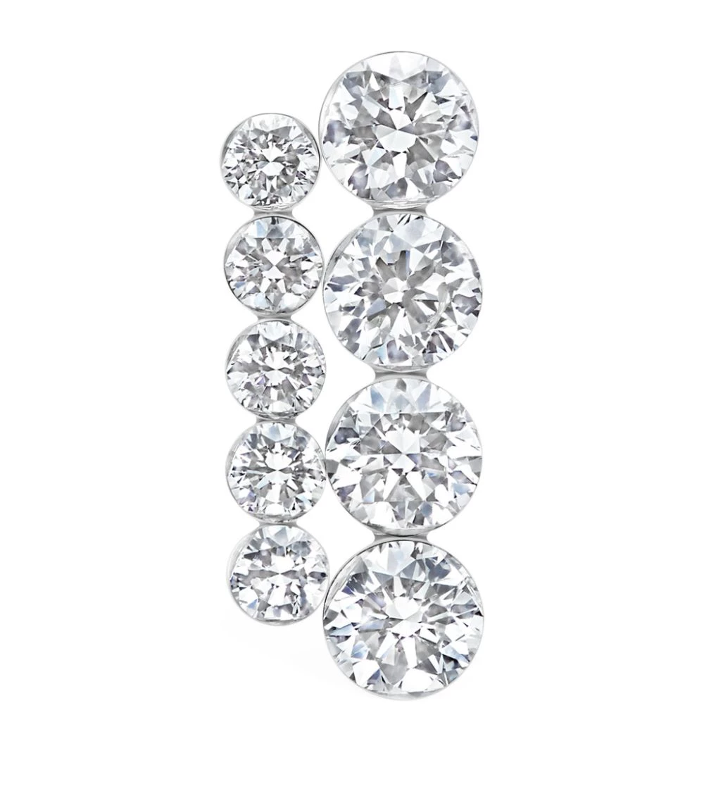 Discount 🔔 Maria Tash Invisible Set Diamond Apsara Bar Single Stud Right Earring (11mm) WHITE GOLD Earrings 🌟 – Image 2