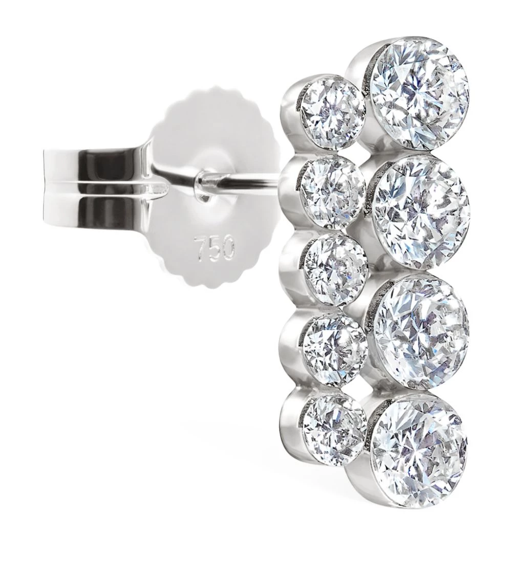 Discount 🔔 Maria Tash Invisible Set Diamond Apsara Bar Single Stud Right Earring (11mm) WHITE GOLD Earrings 🌟