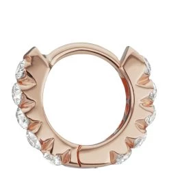 Budget 👏 Maria Tash Invisible Set Diamond Eternity Single Hoop Earring (5mm) ROSE GOLD Earrings ⌛