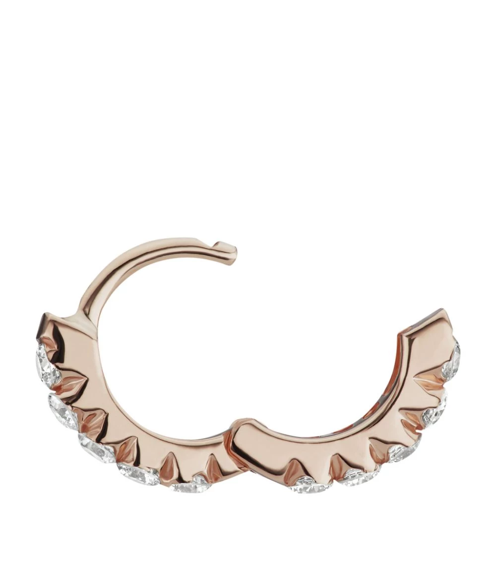 Budget 👏 Maria Tash Invisible Set Diamond Eternity Single Hoop Earring (5mm) ROSE GOLD Earrings ⌛ – Image 2