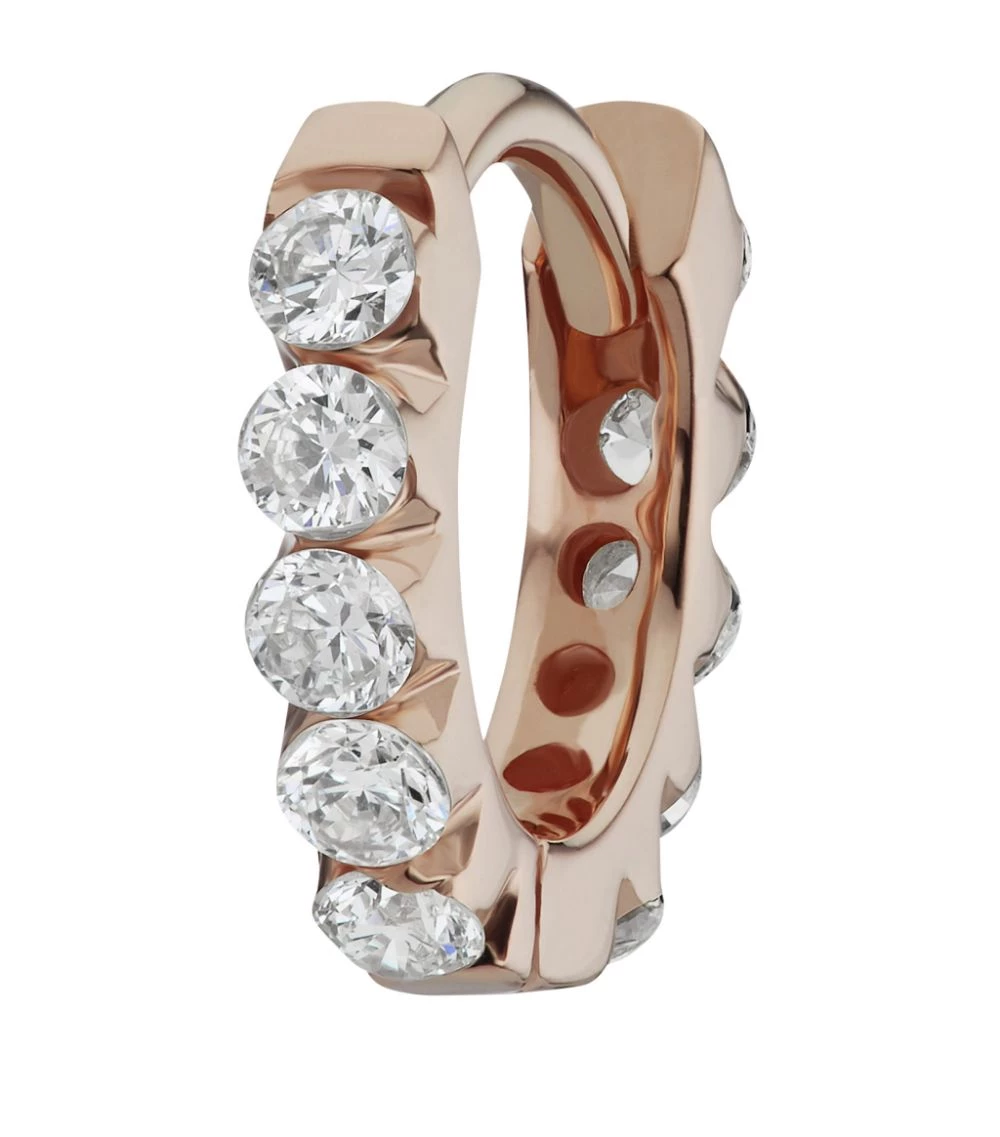 Budget 👏 Maria Tash Invisible Set Diamond Eternity Single Hoop Earring (5mm) ROSE GOLD Earrings ⌛ – Image 3