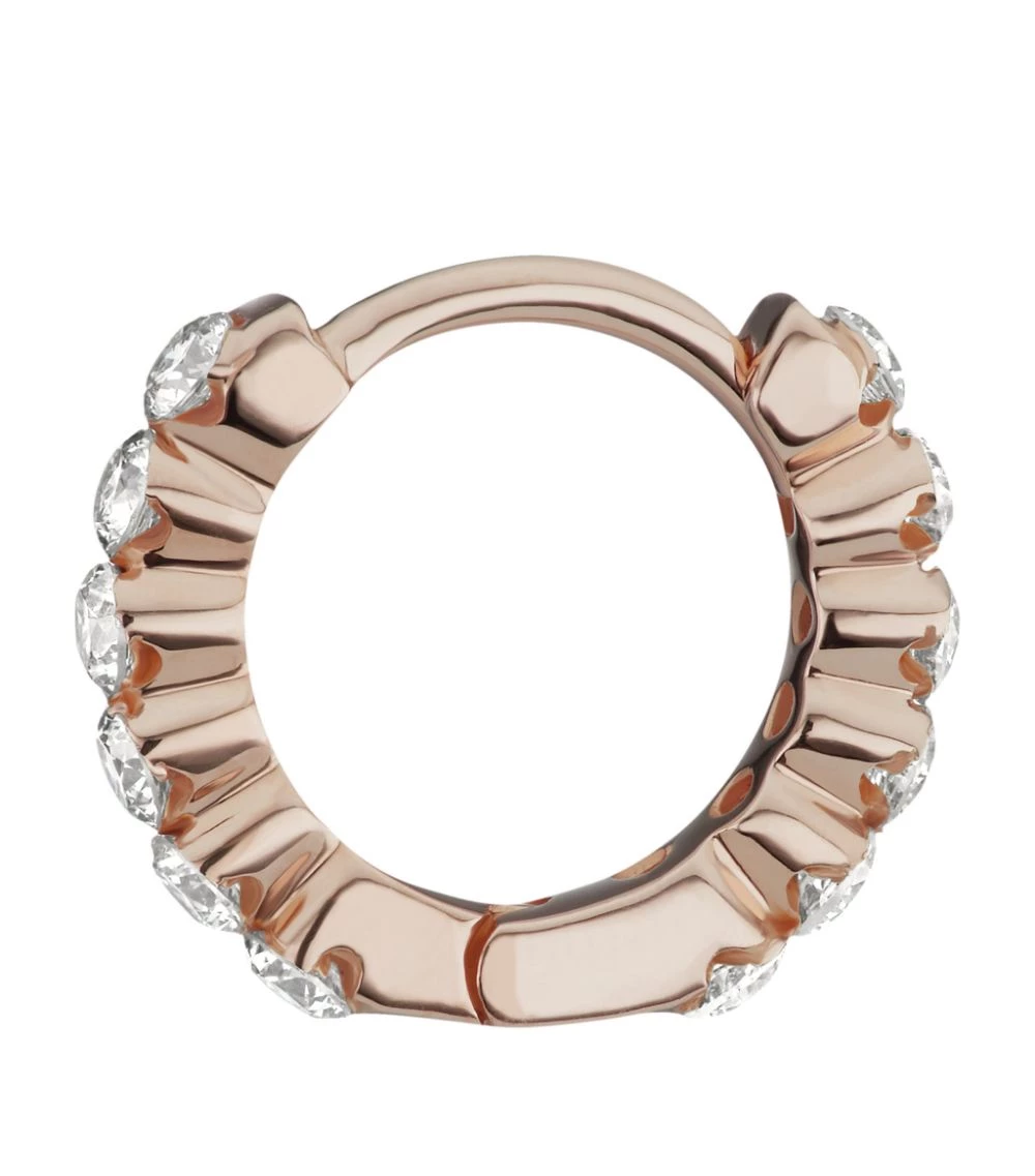 New 😍 Maria Tash Invisible Set Diamond Eternity Single Hoop Earring (6.5mm) ROSE GOLD Earrings 🎁 – Image 2