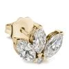 Cheap ✔️ Maria Tash Invisible Set Diamond Lotus Threaded Single Stud Earring (6mm) YELLOW GOLD Earrings 😀
