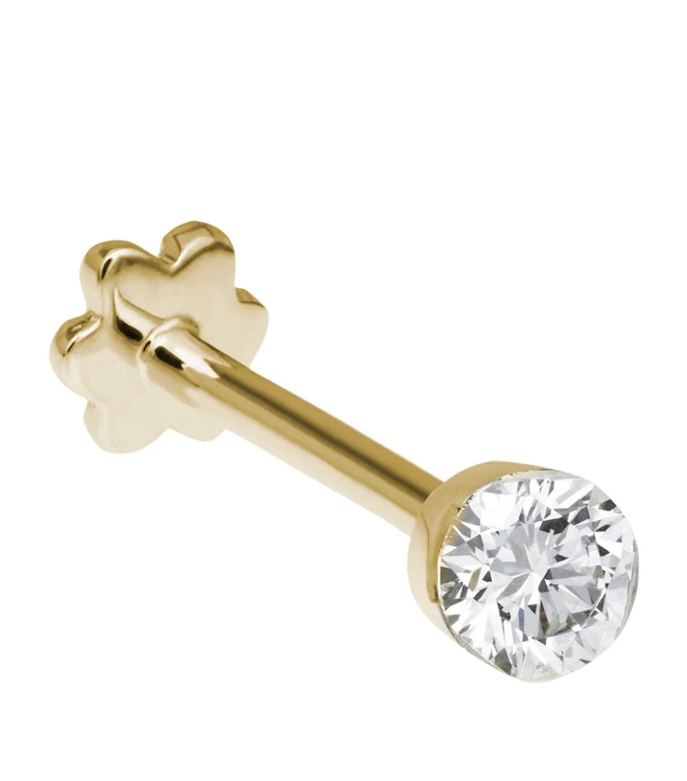 Discount 🎁 Maria Tash Invisible Set Diamond Threaded Single Stud Earring (2.5mm) YELLOW GOLD Earrings 💯