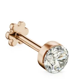 Brand new 🔔 Maria Tash Invisible Set Diamond Threaded Single Stud Earring (3mm) ROSE GOLD Earrings 🤩