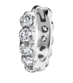 Cheapest 🔔 Maria Tash Invisible Set Large Diamond Eternity Hoop Earring (8mm) WHITE GOLD Earrings 💯