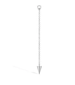 Wholesale 🥰 Maria Tash Long Pendulum Short Spike Charm WHITE GOLD Earrings ❤️