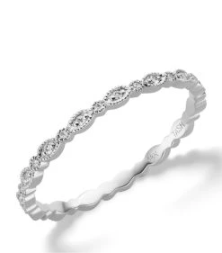 New 😉 Maria Tash Marquise Micropavé Diamond Ring WHITE GOLD Rings ⭐