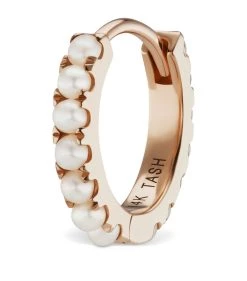 Promo 💯 Maria Tash Pearl Eternity Single Hoop Earring (8mm) ROSE GOLD Earrings ⌛