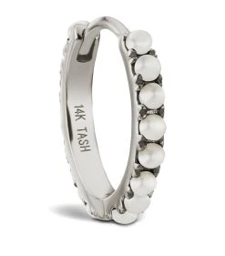 Top 10 ✨ Maria Tash Pearl Eternity Single Hoop Earring (9.5mm) WHITE GOLD Earrings 🔔